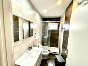 Koupelna v ubytování Apartments Perina