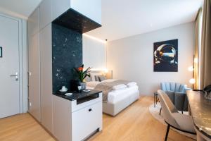 Istumisnurk majutusasutuses Apollo AchtQuartier Das Hotel am Mondsee