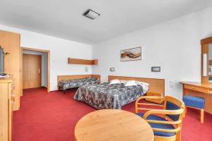 Posteľ alebo postele v izbe v ubytovaní Hotel Za Vodou + 37 fotografií