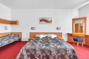 Posteľ alebo postele v izbe v ubytovaní Hotel Za Vodou