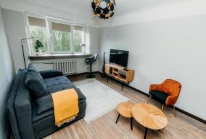 Χώρος καθιστικού στο Cozy apartment in city center