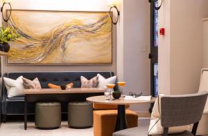 Ein Sitzbereich in der Unterkunft Boutique Hotel Stari Grad