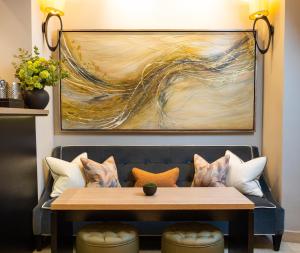 Ein Sitzbereich in der Unterkunft Boutique Hotel Stari Grad
