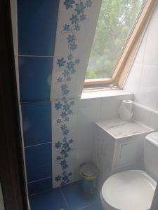 uma casa de banho com um WC e uma janela em Hotel Zava Boutique Central em Bucareste