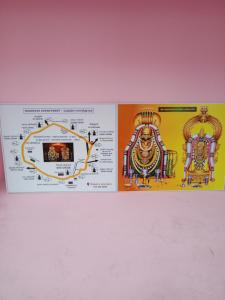 plakat świątyni ze zdjęciem bóstwa w obiekcie SriArunachala Shiva home stay w mieście Tiruvannamalai