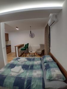 Postel nebo postele na pokoji v ubytování Aqua Apartments 1