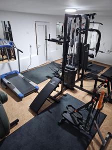The fitness centre and/or fitness facilities at Pensiunea Minerva
