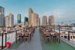 Nespecifikovaný výhled na destinaci Jakarta nebo výhled na město při pohledu z hotelu