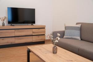 TV at/o entertainment center sa das windsHEIM Appartements by Vital Hotel