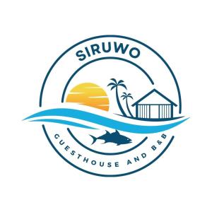 ein Logo für ein Surfhaus und ein Spa in der Unterkunft Siruwo Guest House 