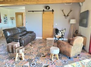 Χώρος καθιστικού στο La ROSÉE des Cévennes Gîte 120m2 à 5min d'Anduze +13 φωτογραφίες