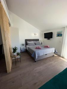 TV a/nebo společenská místnost v ubytování Apartment Lanterna + 37 fotografií