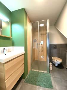 Kúpeľňa v ubytovaní Appartement 4-6 personnes, vue lac + 6 fotografií