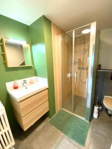 Kúpeľňa v ubytovaní Appartement 4-6 personnes, vue lac