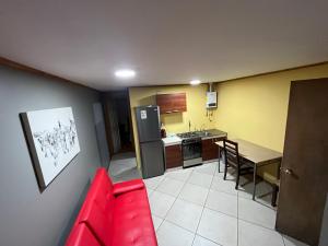 Η κουζίνα ή μικρή κουζίνα στο Cabañas Francia