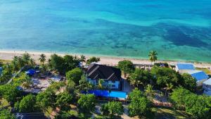 an aerial view of a house on the beach at Genesis Retreat House in Mtwara