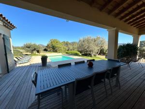 Bazén v ubytování Villa au pied du Ventoux nebo v jeho okolí