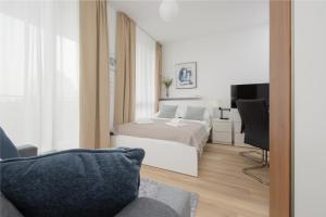 Χώρος καθιστικού στο Sarmacka 27 studio 3-close to Medicover and Paley