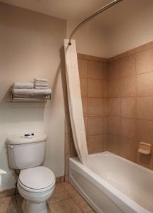 a bathroom with a toilet and a bath tub at Best Western Canon City in Canon City