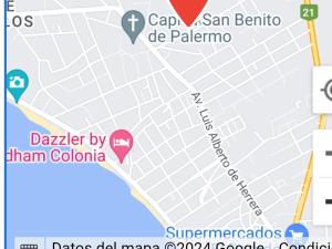 a map of the city of palma with pointers at Casa 2 pisos Para 5 personas toda equipada in Colonia del Sacramento