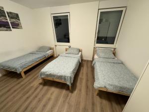 Postel nebo postele na pokoji v ubytování Reisende Ecke