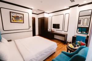 TV a/nebo společenská místnost v ubytování A&D Luxury Hotel