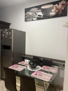 Kuchyň nebo kuchyňský kout v ubytování Apartament Muszelka