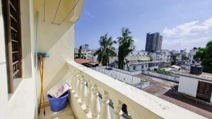 a balcony with a view of a city at Gee's Neat Apartment in Mombasa CBD-Parking in Mombasa