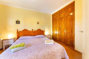 Posteľ alebo postele v izbe v ubytovaní Apartamento Naturista Vera playa