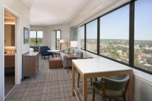 a hotel room with a view of a room at Staybridge Suites Wilmington Downtown by IHG in Wilmington +41 photos