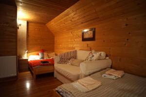 Χώρος καθιστικού στο River House Mojstrana