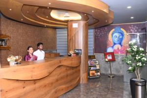 The lobby or reception area at Varaha Residency Lodging and Banquet