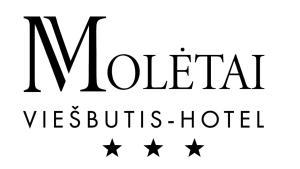 un logo pour un hôtel avec des étoiles dans l'établissement Molėtai Hotel, à Moletai