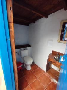 La salle de bains est pourvue de toilettes et d'un lavabo. dans l'établissement La cuadra de Juan, à Icod de los Vinos