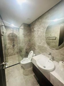 Koupelna v ubytování Happy homestay Hoàng Huy Sở Dầu + 3 fotografie
