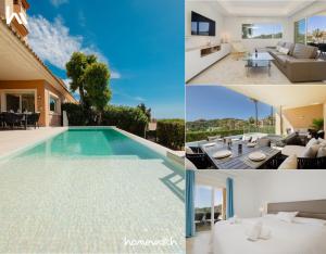 Bazén v ubytování Private heatable infinity pool with sea views in La Mairena, Marbella nebo v jeho okolí