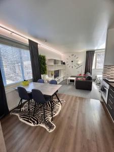 Kuchyň nebo kuchyňský kout v ubytování ChillOut Studio Apartment Lahti