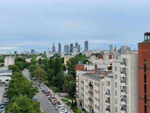 Výhľad na mesto Varšava alebo výhľad na mesto priamo z apartmánu