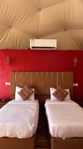 Een bed of bedden in een kamer bij Wadi Rum desert magic
