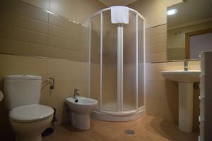 アンドゥハルにあるDLJ ANDUJAR CENTROのバスルーム(シャワー、トイレ、シンク付)