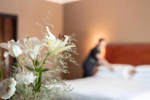 Cama ou camas em um quarto em Park Hyatt Mendoza Hotel, Casino & Spa