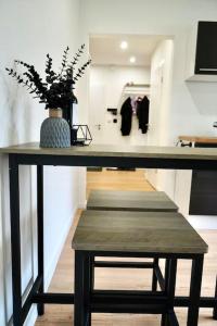 Kuchyň nebo kuchyňský kout v ubytování Ferienwohnung Nordlicht