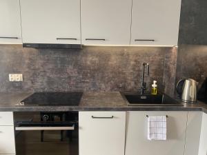 Kuchnia lub aneks kuchenny w obiekcie Apartament Dekerta garaż, duży taras, smart tv