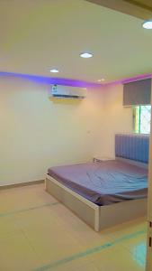ein Schlafzimmer mit einem Bett in einem Zimmer in der Unterkunft شقق ريان المفروشه in Riad