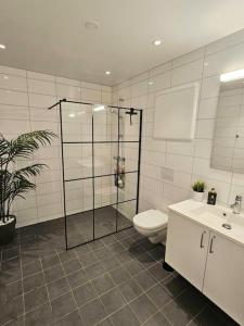 Ванная комната в Koselig enderekkehus i nybygg!