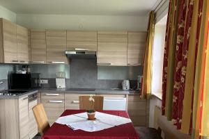 A kitchen or kitchenette at Apartmenthaus Oberlehen