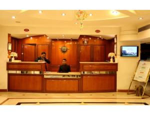 The lobby or reception area at Hotel Ans International, Raigarh,