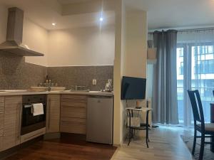 Kuchyňa alebo kuchynka v ubytovaní Apartament Łagiewniki Krakow