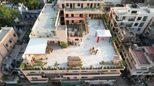 an overhead view of a building with a courtyard at Jaipur View in Jaipur