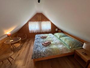 Posteľ alebo postele v izbe v ubytovaní Vilka Aurora